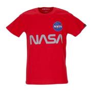 Reflecterend Nasa T-Shirt voor Mannen Alpha Industries , Red , Heren