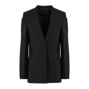 Zwarte Kraagloze Blazer voor Vrouwen Givenchy , Black , Dames