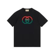 Logo-print Katoenen T-shirt Gucci , Black , Heren