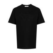 Zwart & Grijs Katoenen T-Shirt Maison Kitsuné , Black , Heren
