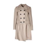 Pre-owned Wool outerwear Burberry Vintage , Beige , Dames