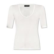 T-shirt met glanzende details Fabiana Filippi , White , Dames