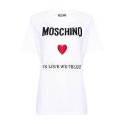 Klassiek T-Shirt Moschino , White , Dames