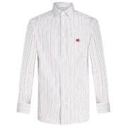 Overhemd met geborduurd logo Etro , White , Heren