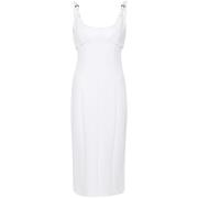 Witte Cady Bistretch Jurken Versace Jeans Couture , White , Dames