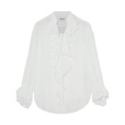 Dameskleding Shirts Wit Ss23 Dondup , White , Dames