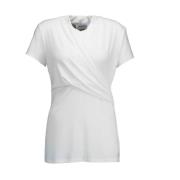 Elegante Gedrapeerde T-Shirt voor Dames Joseph Ribkoff , White , Dames