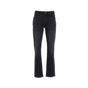 Slim Fit Jeans met Logo Details 7 For All Mankind , Black , Heren
