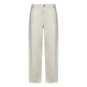 Relaxed-fit Lage Taille Witte Jeans Victoria Beckham , White , Dames