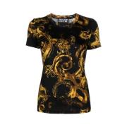 Waterverf Couture Katoenen T-shirt Versace Jeans Couture , Multicolor ...