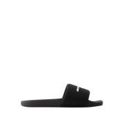 Zwarte Nylon Pool Slides Alexander Wang , Black , Dames