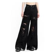 Zwarte Destroyed Baggy Jeans Vetements , Black , Dames