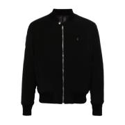 Zwarte wollen jas met 4G-logo print Givenchy , Black , Heren