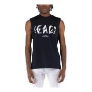 Peace Mouwloos T-Shirt 44 Label Group , Black , Heren