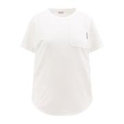 Iconisch Juweel Katoenen T-Shirt Brunello Cucinelli , White , Dames