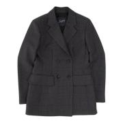 Wollen Double-Breasted Jas Seafarer , Black , Dames