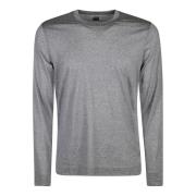 Wollen Crew-Neck Longsleeve Top Fedeli , Gray , Heren