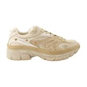 Leren en suède vetersneakers Valentino Garavani , Beige , Heren