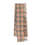 Cashmere Geruite Sjaal Burberry , Beige , Dames