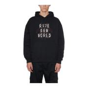 Katoenen Hoodie 44 Label Group , Black , Heren