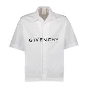 Boxy Overhemd Givenchy , White , Heren