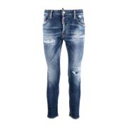 Indigo Skinny Denim Jeans Dsquared2 , Blue , Heren