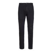 Stretch Sateen Chino Broek C.p. Company , Black , Heren