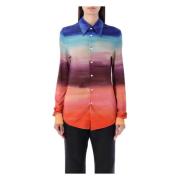 Multicolor Gestreept Ss23 Damesoverhemd Marni , Multicolor , Dames