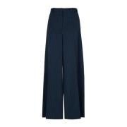 Cool Wool Palazzo Broek met Rits N21 , Blue , Dames