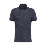 Italiaanse Paisley Polo Shirt Etro , Blue , Heren