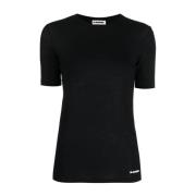 Korte Mouw T-Shirt Jil Sander , Black , Dames