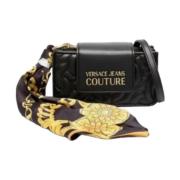 Gewatteerde ketting schoudertas met afneembare sjaal Versace Jeans Cou...