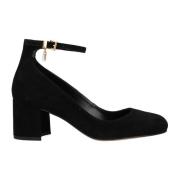 Zwarte suède pumps met vintage inspiratie Michael Kors , Black , Dames