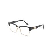 Zwarte Optische Bril Klassieke Stijl Versace , Black , Heren