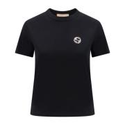Rhinestone Crew-neck T-Shirt Gucci , Black , Dames