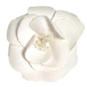 Pre-owned Fabric brooches Chanel Vintage , White , Dames