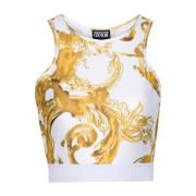 Mouwloze Top Versace Jeans Couture , White , Dames