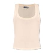 Ribbed sleeveless top Jacquemus , Beige , Dames
