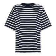 Gestreept Katoenen T-Shirt in Franse Stijl Philippe Model , Blue , Dam...