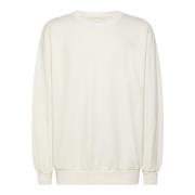 Leren Crew Neck Sweatshirt, Ecru Philippe Model , White , Heren