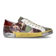 Gedrukte Leren Sneakers voor Heren Philippe Model , Multicolor , Heren