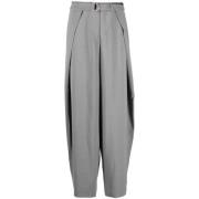 Wijde Grijze Wollen Broek Ami Paris , Gray , Dames