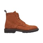 Thomas Tan Suede Veterschoen Scarosso , Brown , Heren