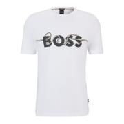 Katoenen Polo Shirt Hugo Boss , White , Heren