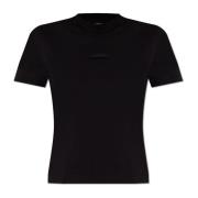 T-shirt met logo Jacquemus , Black , Dames