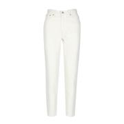 80s Mom Denim Jeans Levi's , White , Dames