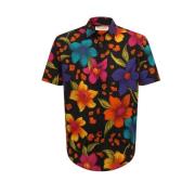 Regular Fit Italiaans Katoenen Overhemd Saint Laurent , Multicolor , H...