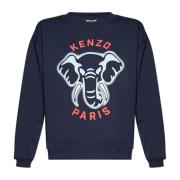 Sweatshirt met logo Kenzo , Blue , Dames