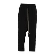 Zwarte cropped broek met trekkoord Rick Owens , Black , Dames