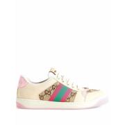 Kristalversierde GG Screener Sneakers Gucci , Pink , Dames